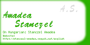 amadea stanczel business card